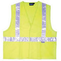 S17 Aware Wear ANSI Class 2 Hi-Viz Lime Woven Oxford Hook/ Loop Vest (3X-Large)